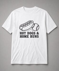 Hot Dogs And Home Runs Unisex T-Shirt - White